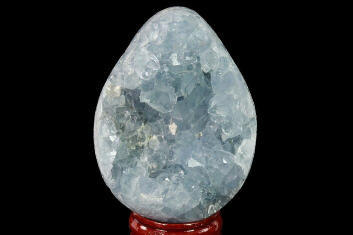 Crystal Filled Celestine (Celestite) Egg Geode - Madagascar #140308